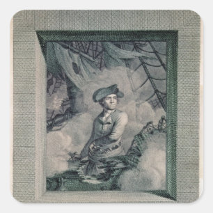 Adesivo Quadrado Retrato de John Paul Jones