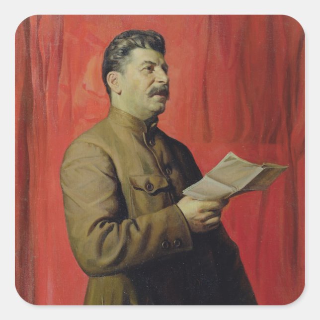 Adesivo Quadrado Retrato de Josif Stalin, 1933 (Frente)