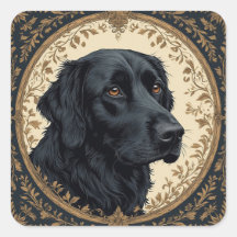 Retrato de Labrador Preto Elegantemente Estilizado