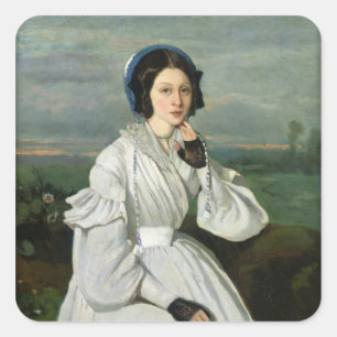 Adesivo Quadrado Retrato de Louise Claire Sennegon