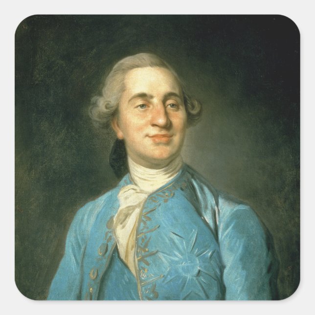 Adesivo Quadrado Retrato de Luís XVI 1775 (Frente)