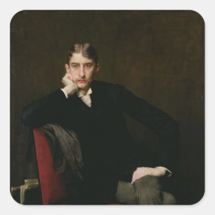 Adesivo Quadrado Retrato de M. Fitzgerald, 1889