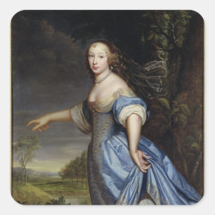Adesivo Quadrado Retrato de Madame de la Sabliere