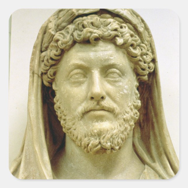 Adesivo Quadrado Retrato de Marcus Aurelius (Frente)
