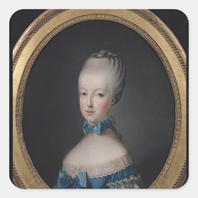 Adesivo Quadrado Retrato de Marie-Antoinette de (Frente)
