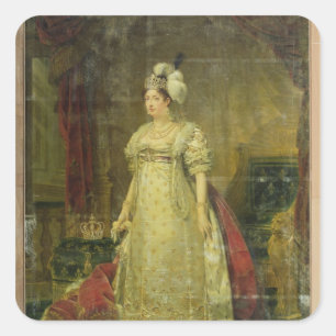 Adesivo Quadrado Retrato de Marie-Therese-Charlotte de France