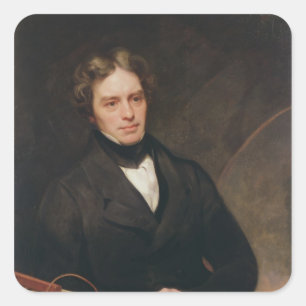 Adesivo Quadrado Retrato de Michael Faraday 1841-42