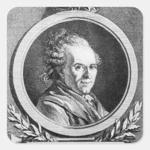 Adesivo Quadrado Retrato de Michel-Jean Sedaine