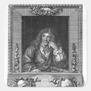 Adesivo Quadrado Retrato de Moliere