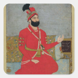 Adesivo Quadrado Retrato de Nadir Shah Afshar da Pérsia (1688-1747)