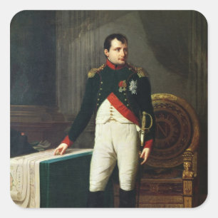 Adesivo Quadrado Retrato de Napoleão Bonaparte 1809
