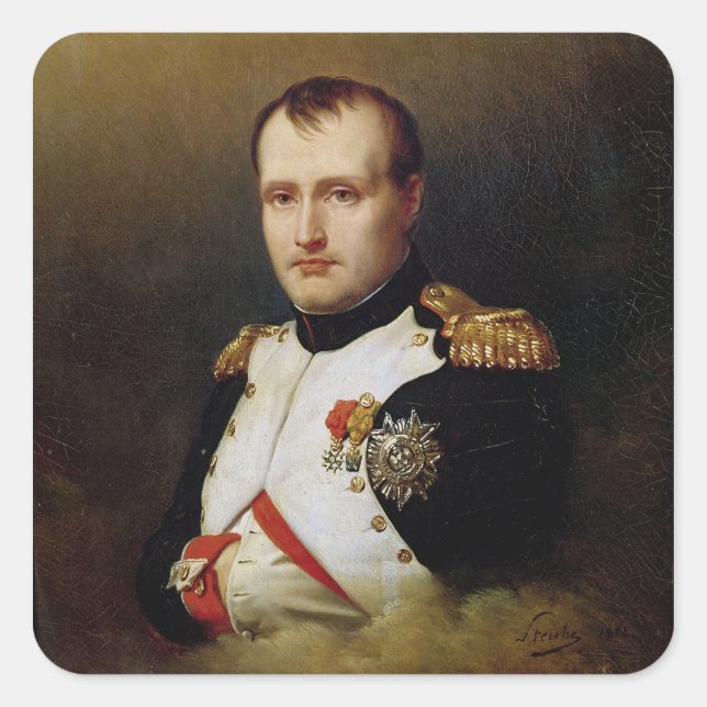 Adesivo Quadrado Retrato de Napoleão I 1812 (Frente)
