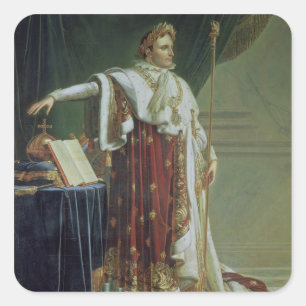 Adesivo Quadrado Retrato de Napoleon mim em suas vestes da