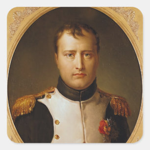 Adesivo Quadrado Retrato de Napoleon no uniforme