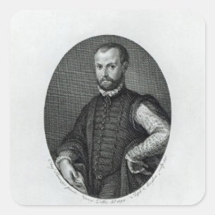 Adesivo Quadrado Retrato de Niccolo Machiavelli