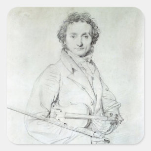 Adesivo Quadrado Retrato de Niccolo Paganini 1819
