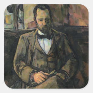 Adesivo Quadrado Retrato de Paul Cezanne   de Ambroise Vollard,
