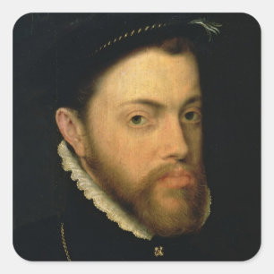 Adesivo Quadrado Retrato de Philip II da espanha