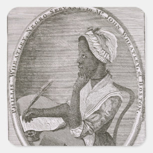Adesivo Quadrado Retrato de Phillis Wheatley