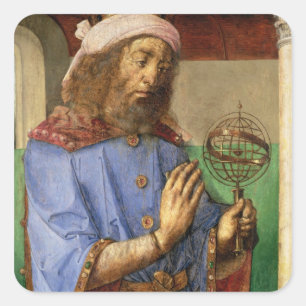 Adesivo Quadrado Retrato de Ptolemy, c.1475