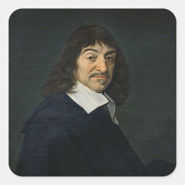 Adesivo Quadrado Retrato de Rene Descartes c.1649 (Frente)