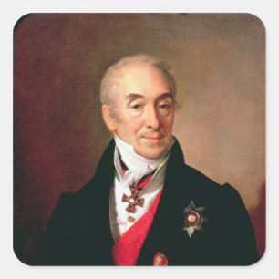 Adesivo Quadrado Retrato de S. Kushnikov, 1828