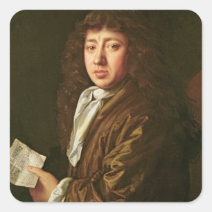 Adesivo Quadrado Retrato de Samuel Pepys 1666