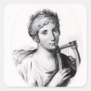 Adesivo Quadrado Retrato de Sappho