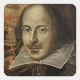 Adesivo Quadrado Retrato de Shakespeare
