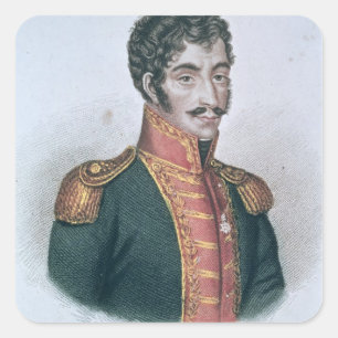 Adesivo Quadrado Retrato de Simon Bolivar