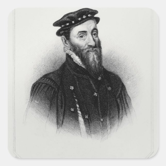 Adesivo Quadrado Retrato de Sir Thomas Gresham (Frente)