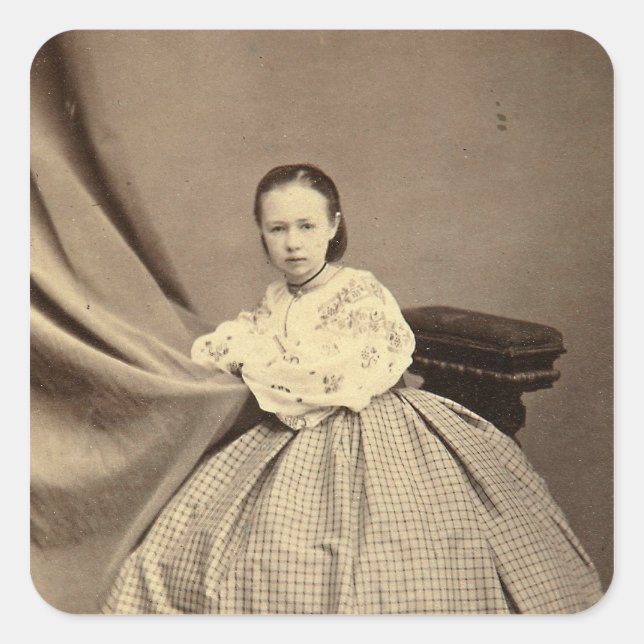 Adesivo Quadrado Retrato de Sophia Perovskaya (Frente)