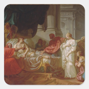 Adesivo Quadrado Retrato de Suger, abade de St Denis (1082-1152),