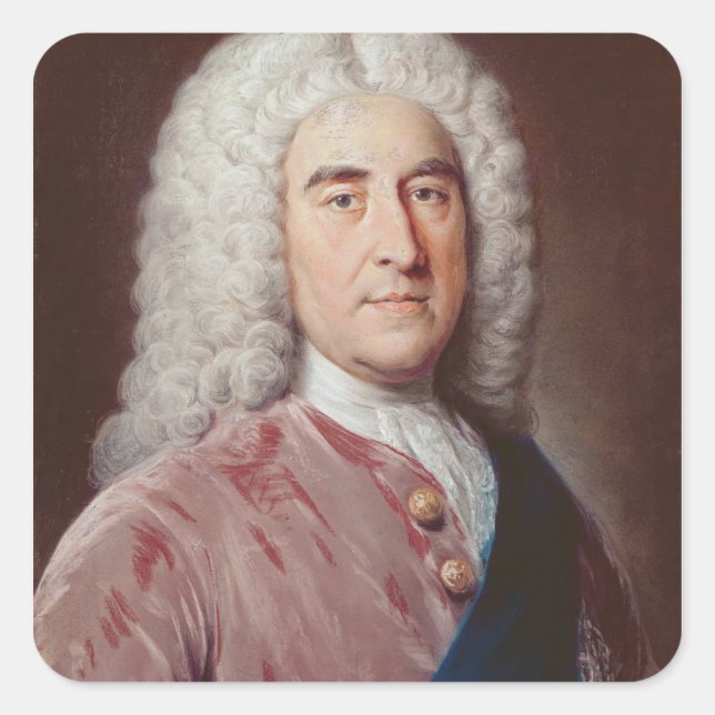 Adesivo Quadrado Retrato de Thomas Pelham Holles (Frente)