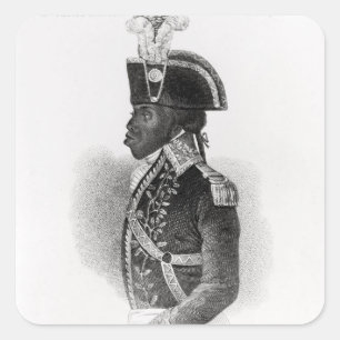 Adesivo Quadrado Retrato de Toussaint L'Ouverture