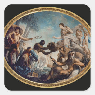 Adesivo Quadrado Retrato de um cavalheiro novo (óleo em canvas)