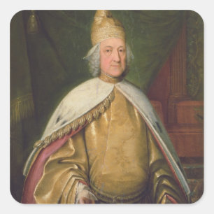 Adesivo Quadrado Retrato de um Doge (óleo em canvas)