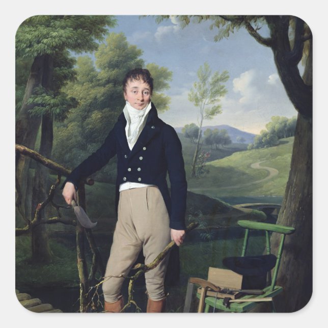 Adesivo Quadrado Retrato de um Homem 3 (Frente)