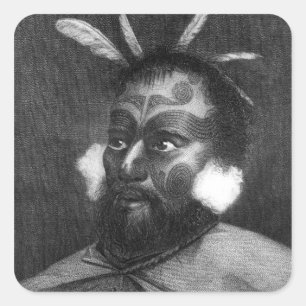 Adesivo Quadrado Retrato de um homem de Nova Zelândia