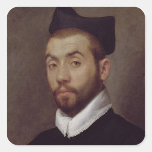 Adesivo Quadrado Retrato de um homem, presumido ser Marot clemente