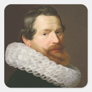 Adesivo Quadrado Retrato de um Homem Vestindo um Piso