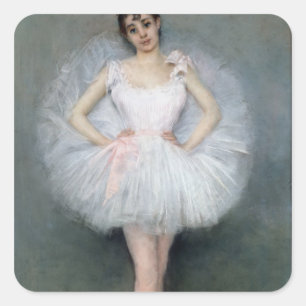 Adesivo Quadrado Retrato de uma bailarina nova