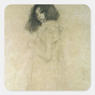 Adesivo Quadrado Retrato de uma jovem mulher, 1896-97