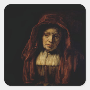 Adesivo Quadrado Retrato de uma mulher adulta