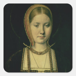 Adesivo Quadrado Retrato de uma mulher, possivelmente Catarina de