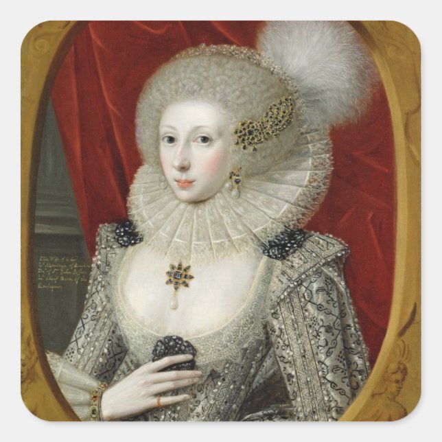 Adesivo Quadrado Retrato de uma mulher, possivelmente Frances Cotto (Frente)