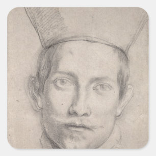 Adesivo Quadrado Retrato de uns 2 cardinais
