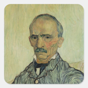 Adesivo Quadrado Retrato de Vincent van Gogh do superintendente