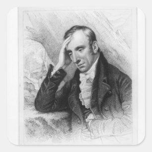 Adesivo Quadrado Retrato de William Wordsworth