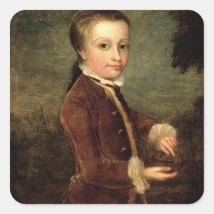 Adesivo Quadrado Retrato de Wolfgang Amadeus Mozart